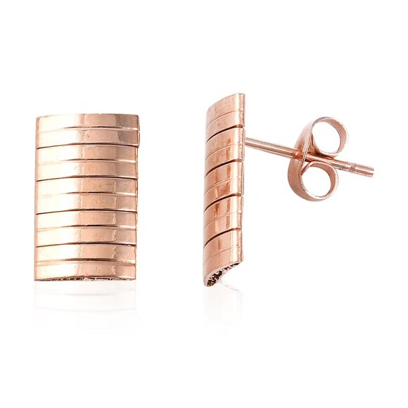 Set of 3 Omega Necklace 18 Inches and Bracelet (7.50in) and Earrings in ION Plat - Picture 4 of 4